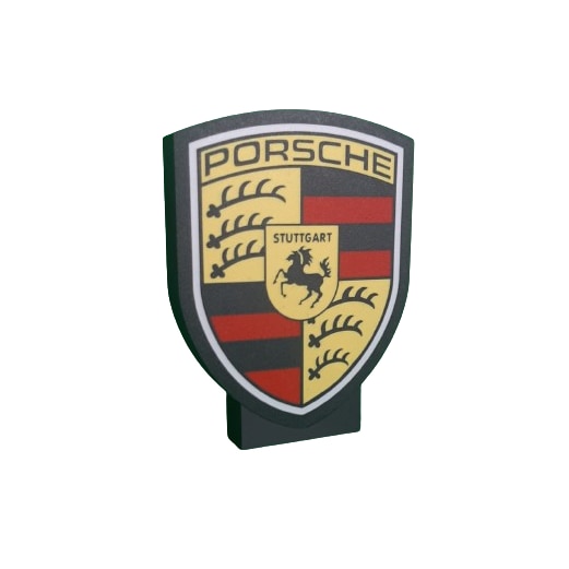 Caseta luminoasa LED, logo "Porsche", alimentare 220V, imprimata 3D