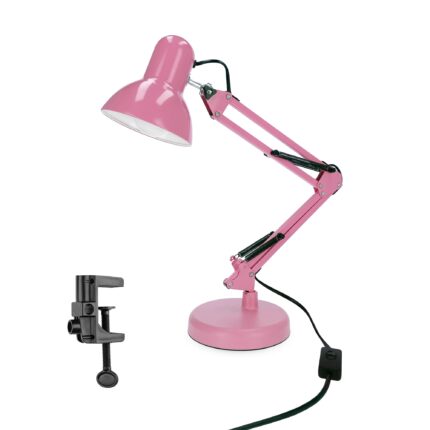 PIXI Roz E27 baza de lampa de birou si set de cleme EDO777366