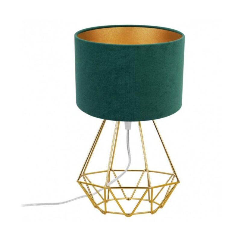 Lampa de noptiera moderna Light Home, Metal/Velur, 33x19 cm, Verde