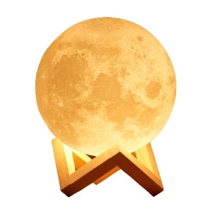 Lampa Luna 3D, reincarcabila, 3 culori, usb, 15 cm