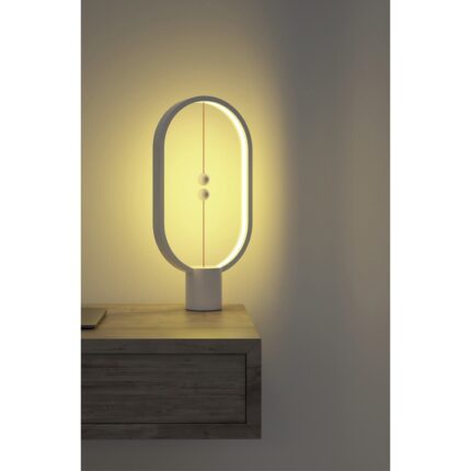 Lampa LED Allocacoc Heng Balance Lamp Ellipse, USB Type-C, 5W, 50 lm, 1A 5V, lumina calda, Alb