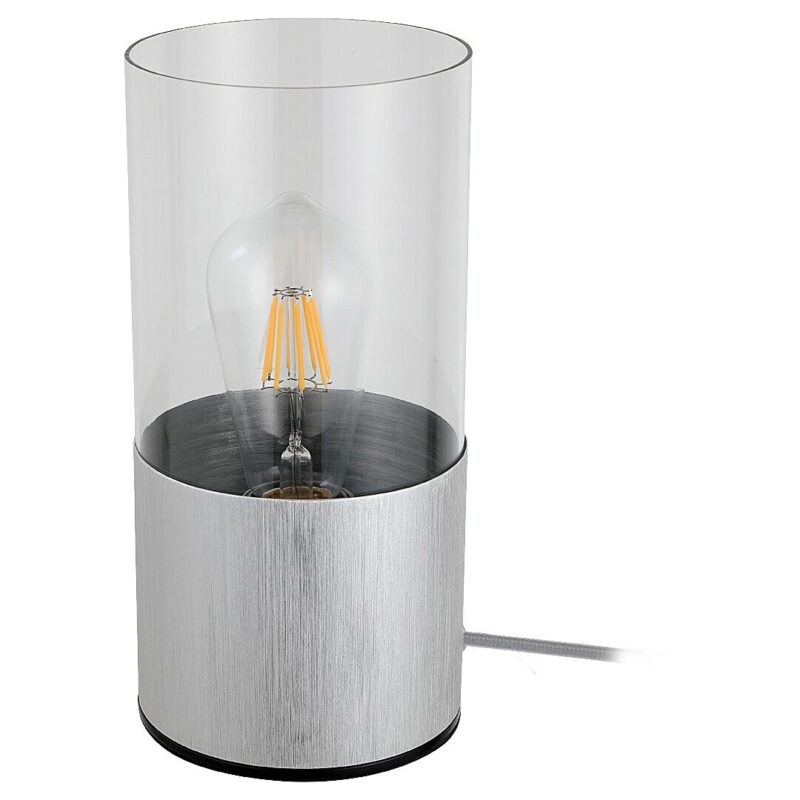 Veioza Rabalux Zelkova 3153, E27, Max 40W, IP20, intrerupator pe cablu, 25x12 cm, Metal, Aluminiu slefuit