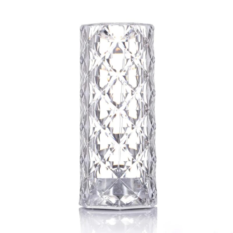 Lampa ambientala Crystal LED cu telecomanda, RGB 16 culori, Fullright, touch control, Reglare intensitate lumina, Acumulator cu incarcare USB-C, Diamond