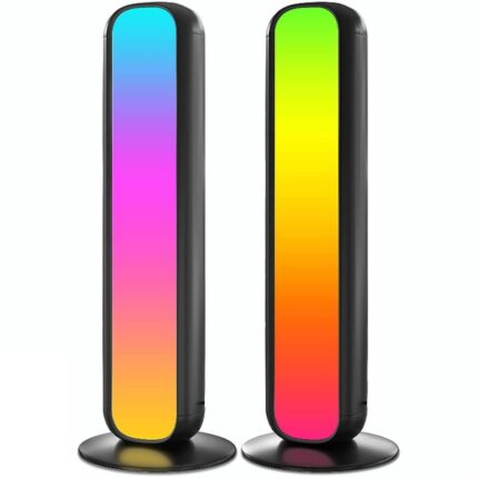 Set de 2 lampi LED RGB Smart, pentru iluminat Ambiental / Gaming, 28 x 9 cm, multiple moduri de iluminat