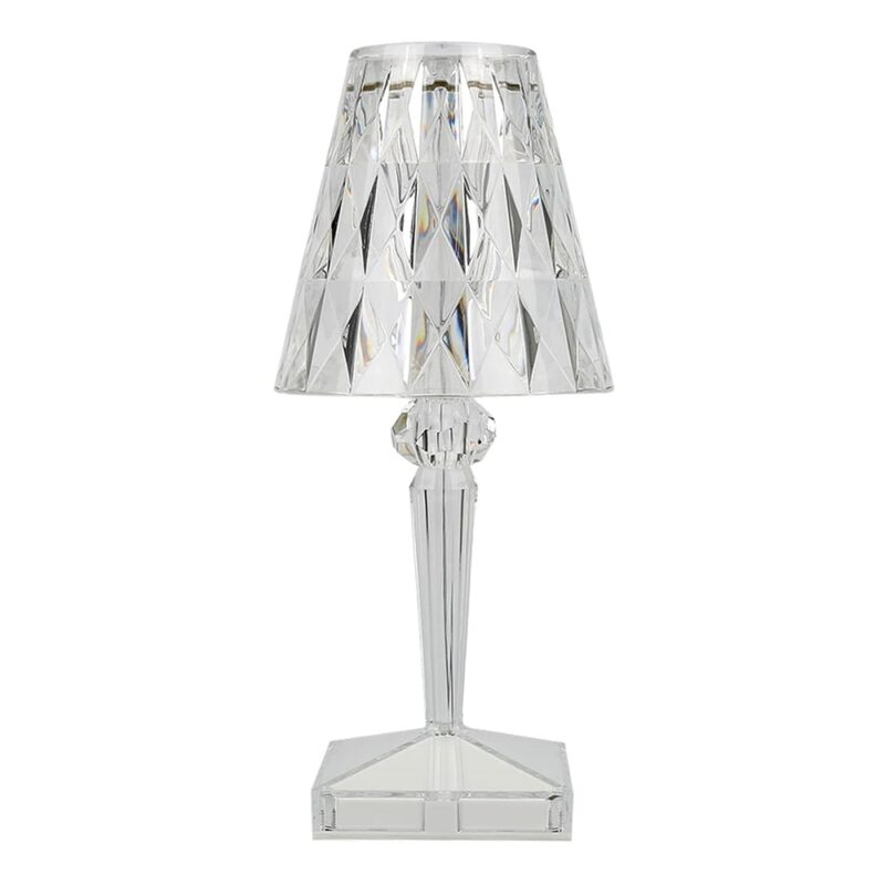 Lampa Ambientala Cristal LED Teno®, veioza, portabila, 3 moduri de iluminare, intensitate ajustabila, tactila, incarcare USB