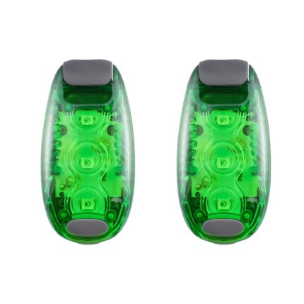 Set 2 lumini de securitate, YWX, LED, Portabil, Baterie, 3 moduri, Design impermeabil, Multifunctional, 55/30/18mm, Material ABS/Plastic, Verde