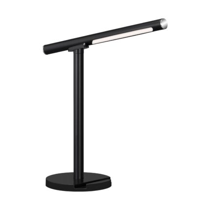 Lampa LED Briloner Leuchen, cu incarcare USB, dimabil, 3 tipuri de lumina, intrerupator touch, stativ si suport de perete inclus, Negru