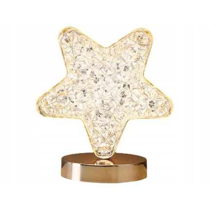 Lampa ambientala led eBA®, forma stea crystal diamond, cu senzor tactil si telecomanda, 6 nuante de lumina, pentru bar, dormitor, noptiera, cu led de birou, reincarcabila usb