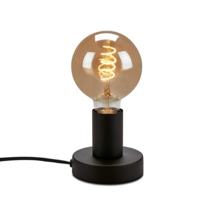 Veioza Briloner Teepu, E27, Max. 10W, intrerupator inclus pe cablu, IP20, Negru