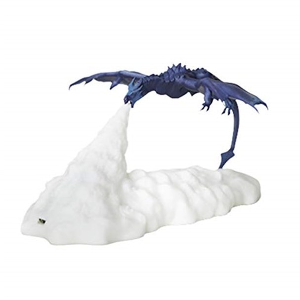 Veioza Jormftte, Fire Dragon, LED, albastru/alb, 3D printata, 1000mAh