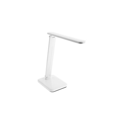 Lampa LED de birou GTV LB-HIK6WCCT-00, cu touch, 6W, 400 lm, dimabila, USB 5V/1A, temperatura lumina reglabila, 32 cm, Alb