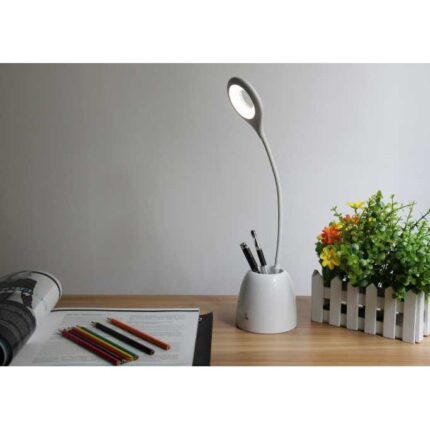 Lampa de birou LED Well, cu suport de pixuri, 3W, 220 lm, 5V, acumulator 1200 mAh, lumina 4000k