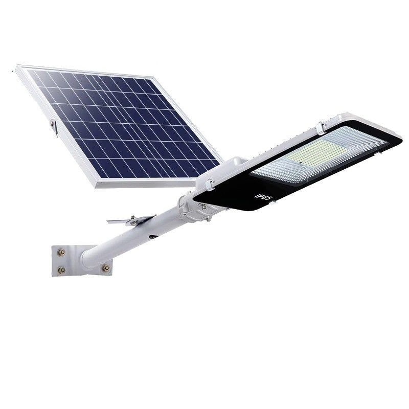 Lampa cu Incarcare Solara si panou fotovoltaic, Jortan 400W, Telecomanda, Suport Metalic