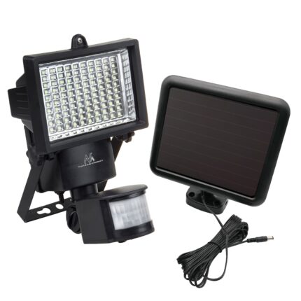 Reflector solar LED cu senzor de miscare si amur, IP44, Maclean MCE442, negru