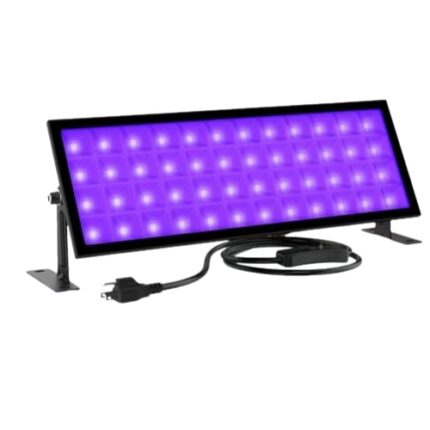 Proiector LED cu Lumina UV, Interior/Exterior, Rezistent la Apa, 96W, Negru