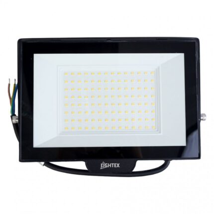 Proiector LED, Lightex, 100W, 4000K, 9000lm, 220V, IP65, Negru