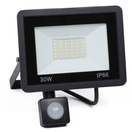 Proiector LED cu halogen, 30W, Cu senzor de miscare, 230V, Negru