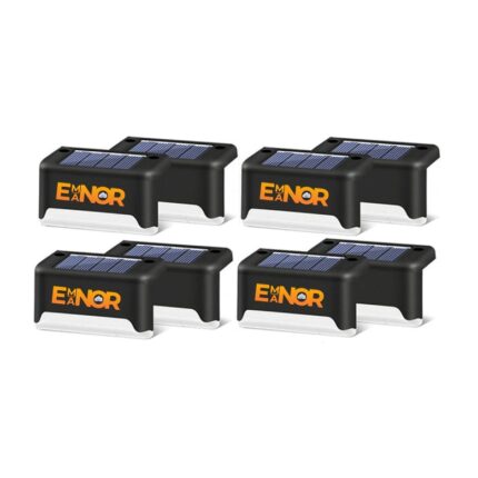Set 8 lampi solare cu senzor de lumina pentru gard, scari sau balustrada E-manor ®