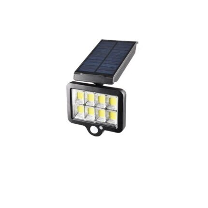 Lampa cu incarcare solara, 128 x LED COB, senzor de miscare/lumina/stare de veghe, buton ON/OFF, rotatie 360°, telecomanda inclusa YT-140 K KATHODE