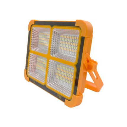 Lampa Proiector de Exterior Portabil, Protectie IP66, Incarcare Solara sau de la Retea, 500W, Protectie IP66, 5 Moduri de Iluminat, Port USB