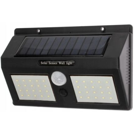 Aplica solara cu 40 LED-uri, PROCART, 6500K, senzor miscare, 120 grade, timer, IP65