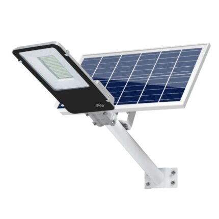 Lampa stradala cu LED solar, UBX, telecomanda, 1000W, IP66, rezistenta la conditii meteorologice, culoare lumina alb-rece 6500k, 6V/20W, dimensiuni proiector 49x21x6 cm
