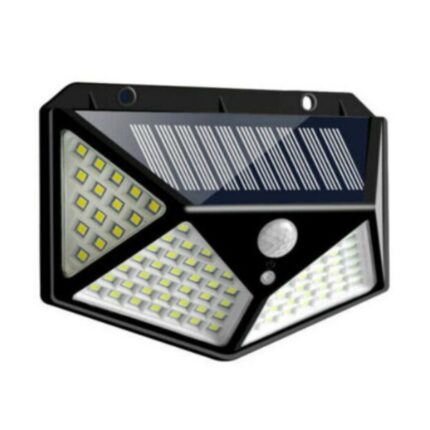 Lampa Solara cu Senzor de Miscare, 100 Leduri. 5,5 V, Baterie 1800 mAh, Negru