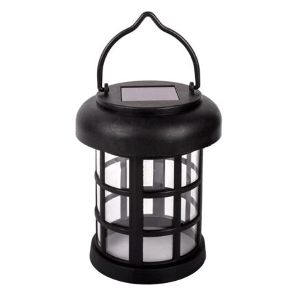 Lampa solara cu LED stralucitor pentru curte si terasa, dimensiune 10 cm, Negru
