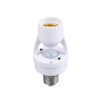 Dulie E27 cu senzor de miscare si lumina, JENUOS®, detectie 360°, distanta de detectare a miscarii 5-8m, 60W, ABS, pentru interior, alb
