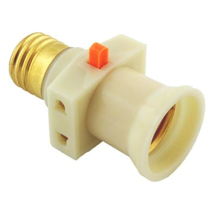 Dulie adaptoare cu soclu E27, adaptor electric, conectare pentru 2 dispozitive, cu intrerupator, 4A, 60W, 220-250V, Alb
