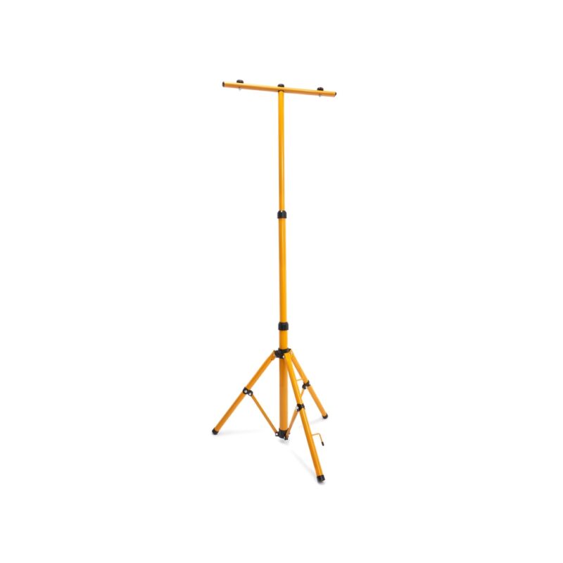 Trepied dublu pentru proiectoare LED Eco-Light, Extensibil, Metal, 160 cm, Galben/Negru