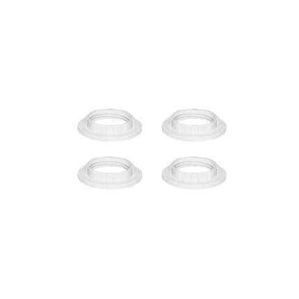 Set 4 inele abajur, Tovbmup, plastic, 42x27mm, alb