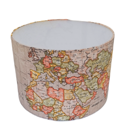 Charta Abajur Cilindric, Diametru 40cm, Interior din PVC alb, Pentru lustra