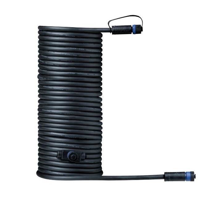 Sursa de alimentare spoturi LED pentru gradina, Paulmann, Plug & Shine, IP68, 10m, 1in-2out, Plastic, Negru
