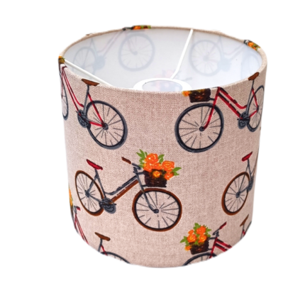 Amsterdam Abajur Cilindric, Diametru 30cm, Interior din PVC alb, Pentru lampa de masa-lampadar.