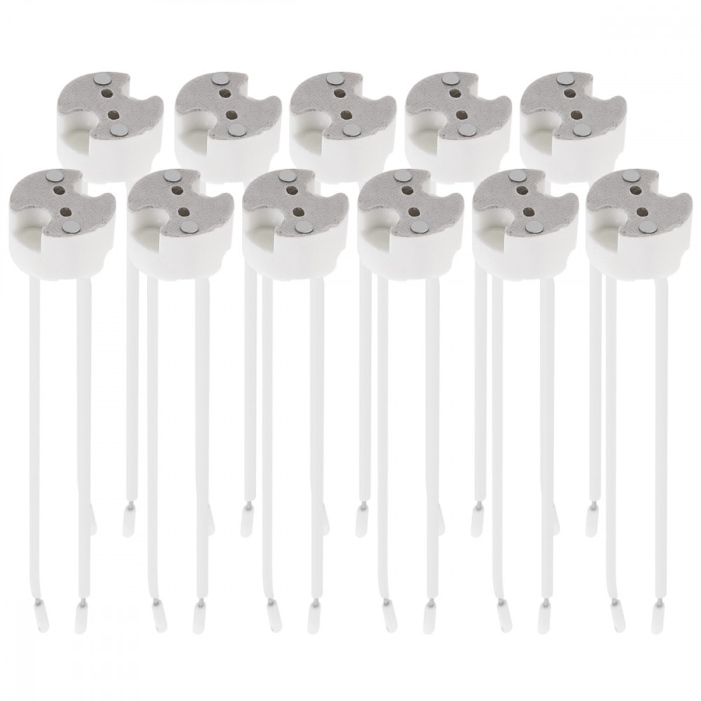 res_69dd4d731ae8343331ef81a72cd02e9a Set 11 Conectori pentru soclu MR16 - 12V, Kwmobile, Alb, Ceramica, 49970.11