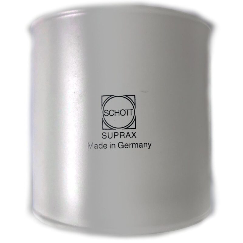 Abajur pentru lampa cu gaz, Schott, Sticla, 80 x 80 mm, Alb