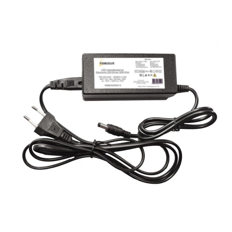 Transformator LED, LIGHTEX, 12V, 24W, 2A, Plastic IP44, Negru