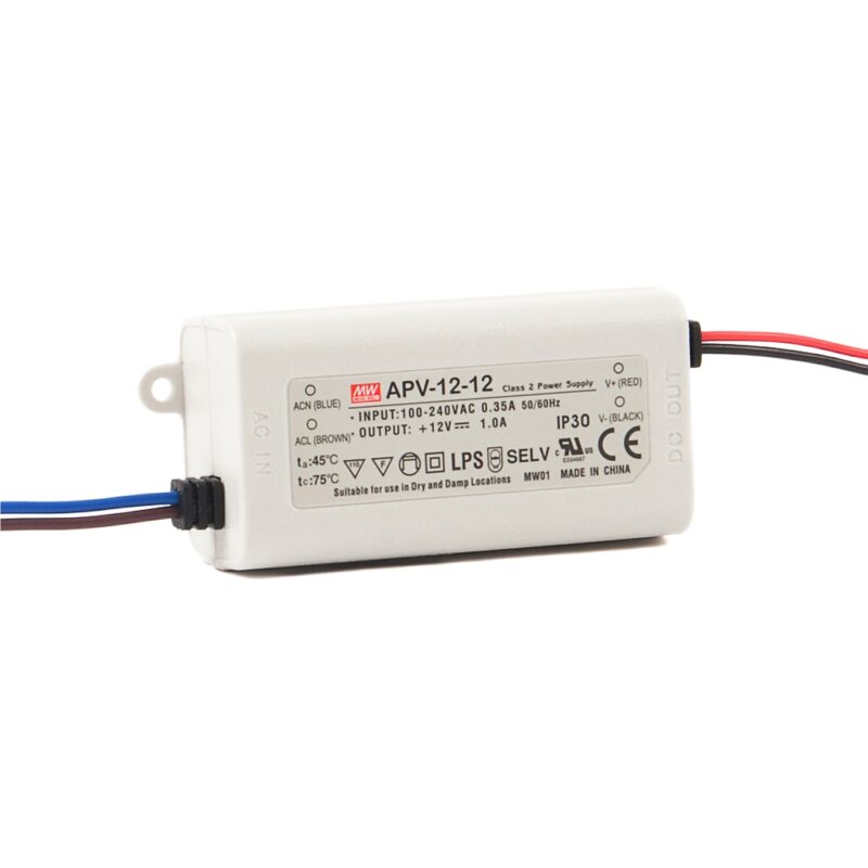 Sursa iluminat LED Mean Well, 12 W, 12V, 1A, IP42, de exterior