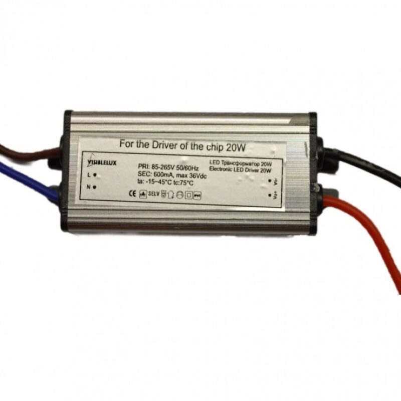 Transformator, LED Lightex, 20W, 36V, 600mA, Aluminiu