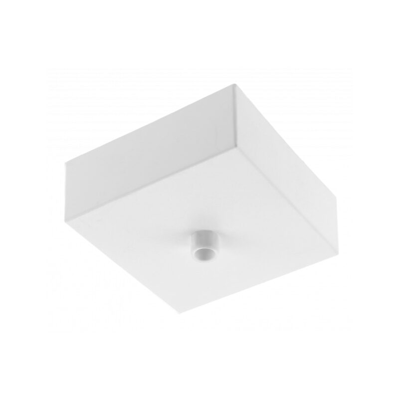 Suport tavan, adaptor pentru suspendarea lampilor, 80x80x25 mm patrat, alb