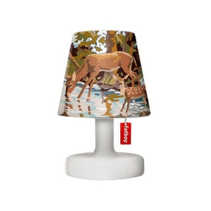 Abajur decorativ pentru lampa, Fatboy, Model Caprioare pictate, 49 x 13.5 cm, Multicolor