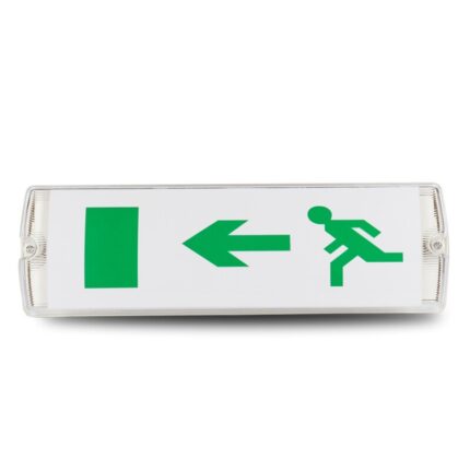 Semn Exit luminat, Sunmostar, Alb