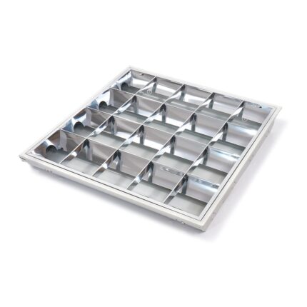 Corp de iluminat Koloreno pentru lampi fluorescente LED T8, 4x60 cm, Alb / Argintiu