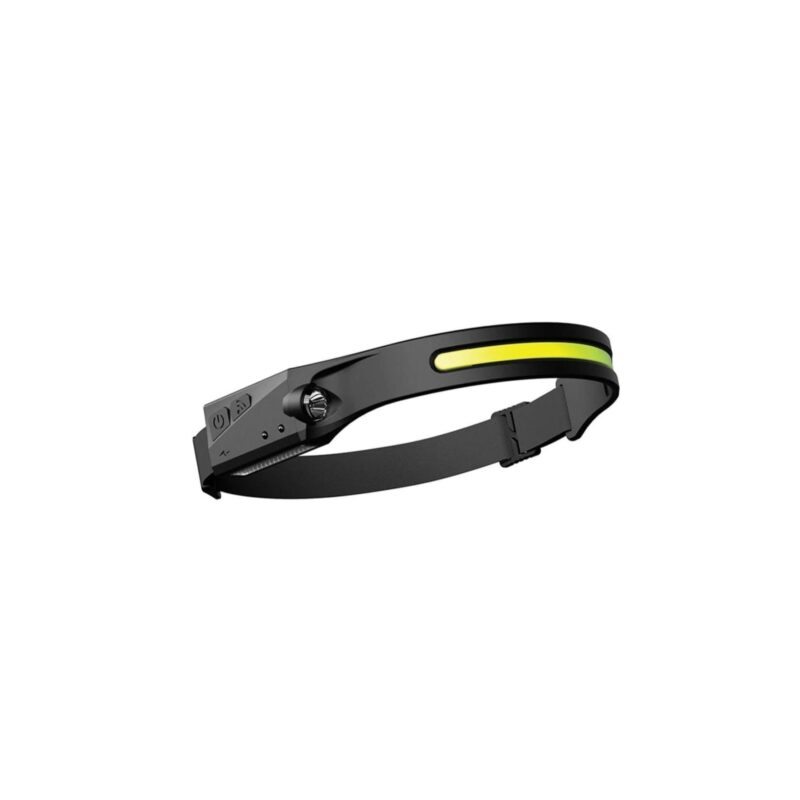 Lanterna de cap cu LED, PENDAN, Iluminare cu inductie la 230°, 350 de lumeni, Negru