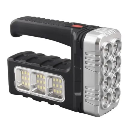 Lanterna de Mana Reincarcabila MRG M7001A1, 35 LED, XPE, Incarcare USB, cu Acumulator, cu Panou Solar, Functie PowerBank, pentru Camping