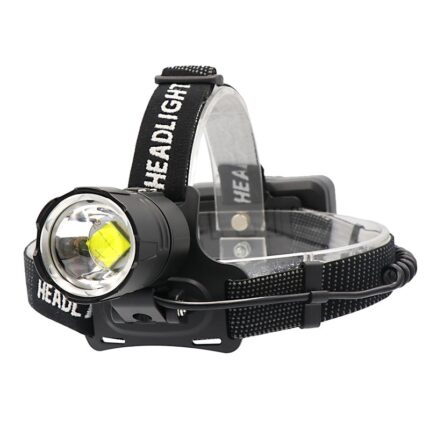 Lanterna de cap YWX, LED XHP70, 1500-1800 lumeni, reglabila 90°, rezistenta la apa, USB, Negru
