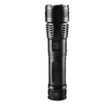 Lanterna tactica profesionala LED SpectrumPoint®, focus reglabil, incarcare USB, luminozitate 10000 lumeni, 5 moduri de iluminat, rezistenta la apa IPX6, negru