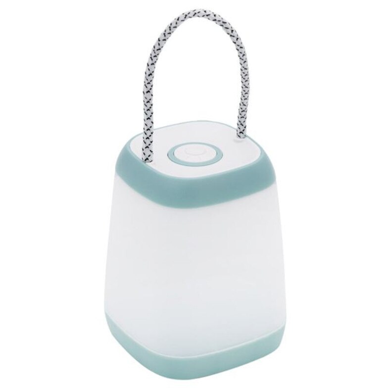 Lanterna cu LED tip felinar pentru camping, Alb / Turcoaz, 10 x 10 x 13 cm