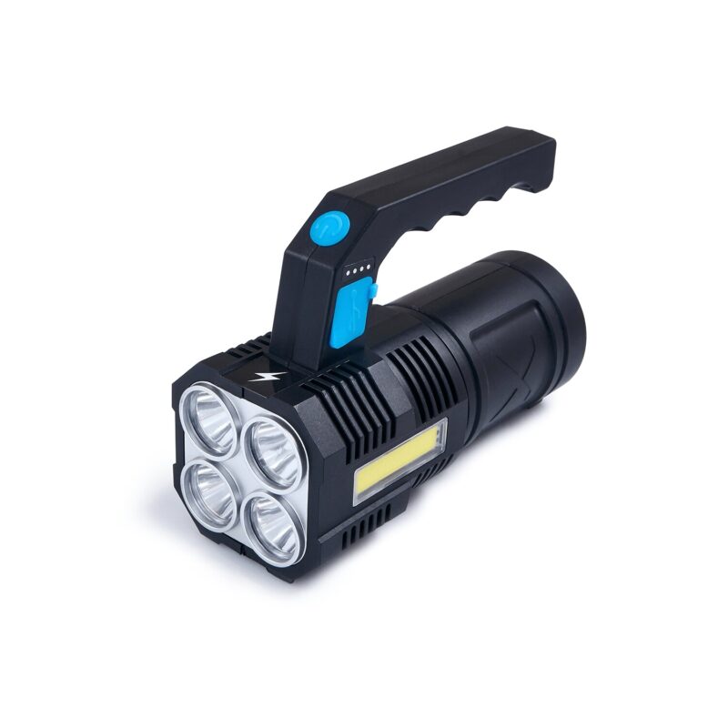 Lanterna cu LED-uri 2W LED + 3W COB, alb rece (6000K), reincarcabila